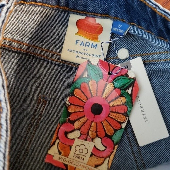NWT Farm Rio Cottagecore Knit Crochet Blue Jean's 27 - Picture 8 of 8